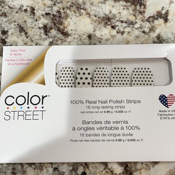 Color Street Polka Dot-Com Nail Polish Strips Clear Overlay - Picture 3 of 4
